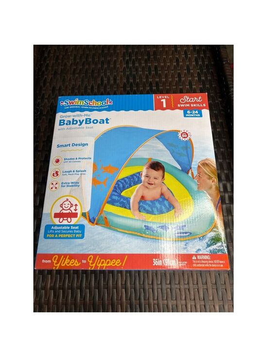 Other - NEW Swim School Baby Boat Pool Inflatable Canopy 6-24m Blue Level 1